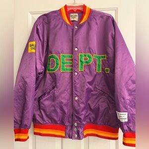 Gallery Dept MVP Purple Satin Bomber Jacket XL